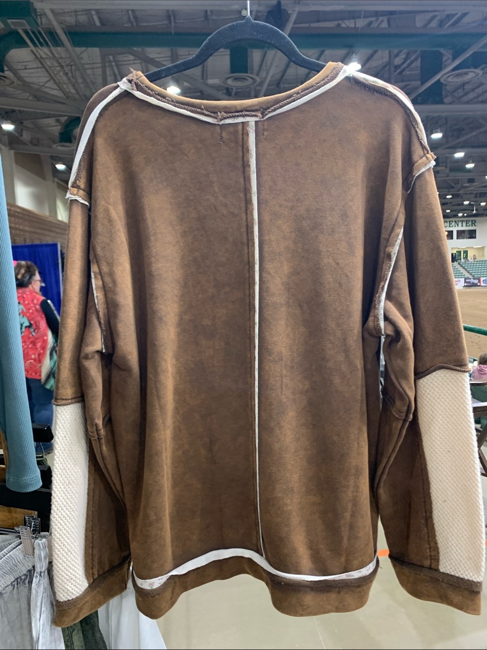 POL Brown Sun Applique Sweatshirt with Cream Accents - Picture 3 of 3